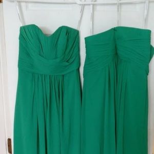 bridesmaids gown- emerald green